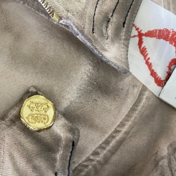 Elisa Cavaletti/Daniela Dallavalle jacket US S cotton beige/taupe mottled look - Picture 15 of 16